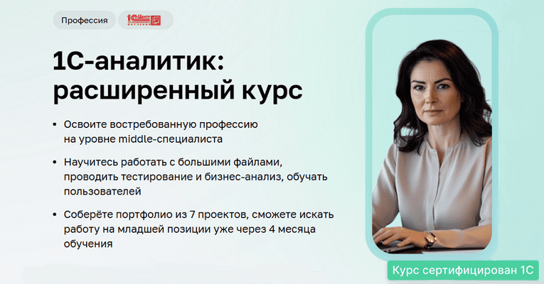 Изображение [Дарья Татькова, Виктор Кузьмин] [Нетология] 1C-аналитик: расширенный курс. Часть 1 из 5 (2025)