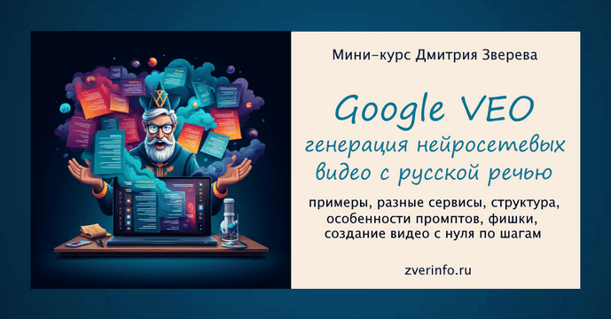 Изображение [Дмитрий Зверев] Удивительные нейросетевые видео Google Veo. Тариф Мини-курс по видео Veo (2025)