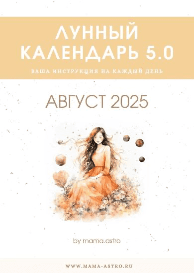 Изображение [mama.astro] Лунный календарь 5.0. Ваш инструмент на каждый день (Август 2025)