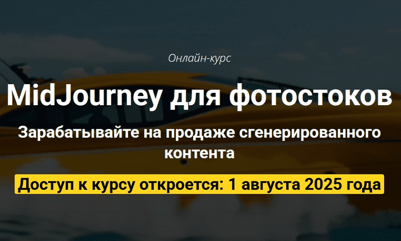 Изображение [Вадим Закиров] MidJourney для фотостоков. Пакет Самостоятельный (2025)
