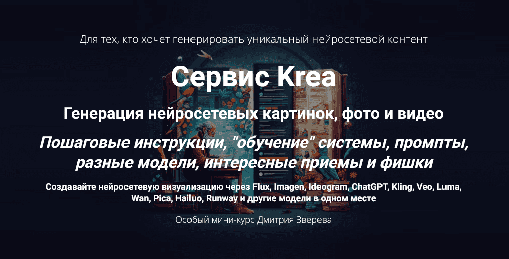 Изображение [Дмитрий Зверев] Сервис Krea. Генерация нейросетевых картинок, фото и видео (2025)