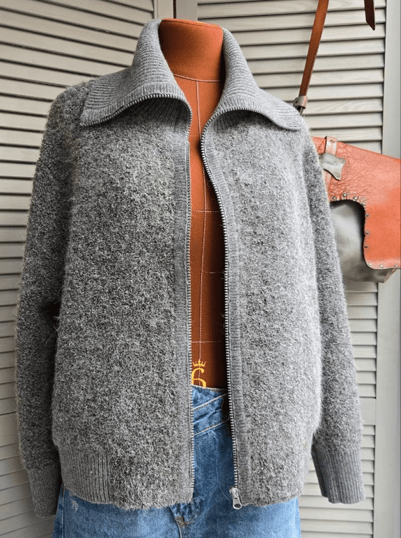 Изображение [Татьяна Макаренко] [Машинное вязание] Совместник Куртка на молнии (2025)