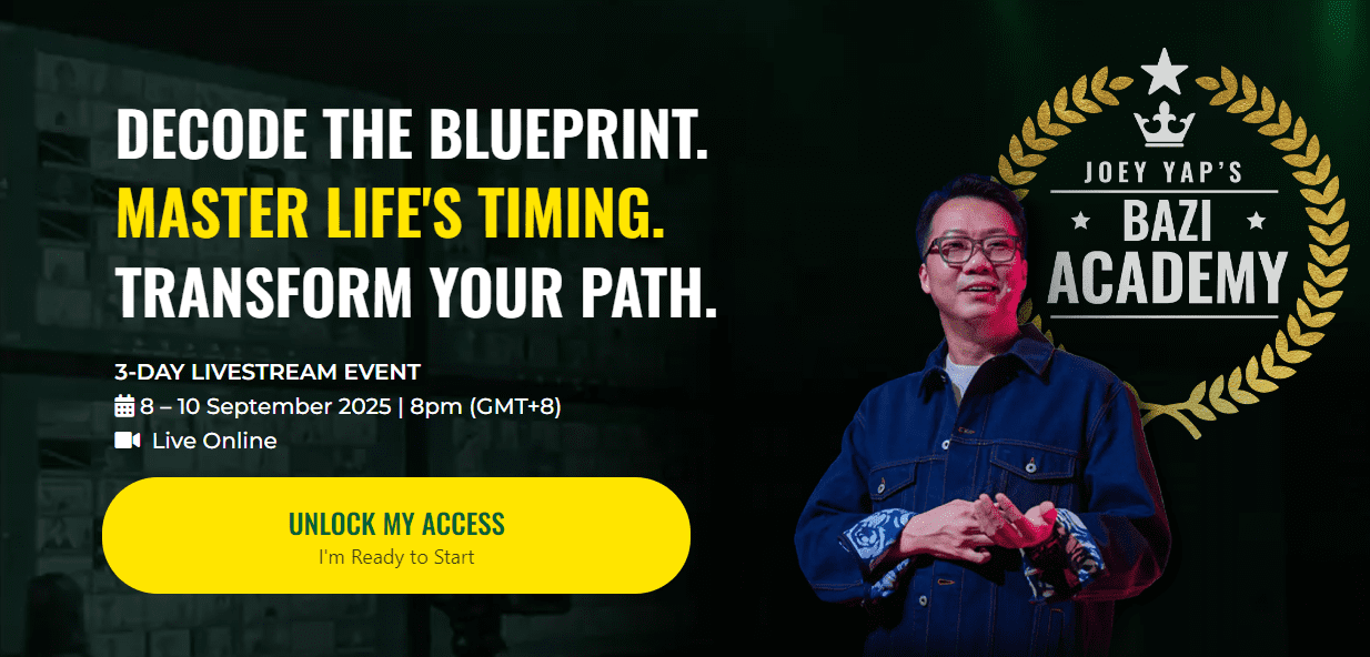 Изображение [Joey Yap] Прямая трансляция Академии Ба Цзы (2025)