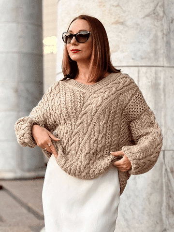 Изображение [Вязание] Юлия Имукина ― Пуловер «Сонето» (2025)