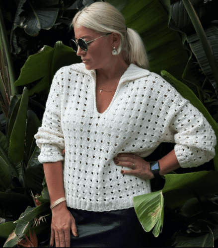 Изображение [Вязание] Ксения Маликова ― Точечное поло (2025)