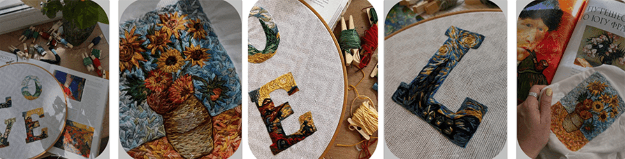 Изображение [Анна Стукалова] [Вышивка] Вышивка по маслу. Гладь в стиле Ван Гога (2025)