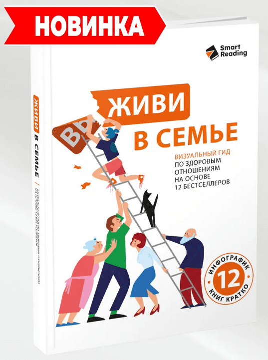 Изображение [Smart Reading] Живи в семье. Визуальный гид по здоровым отношениям на основе 12 бестселлеров (2025)