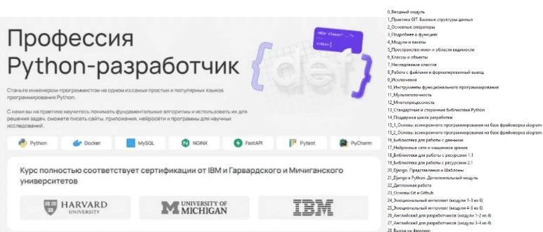 Изображение Профессия Python-разработчик (2024-2025) [Urban University]
